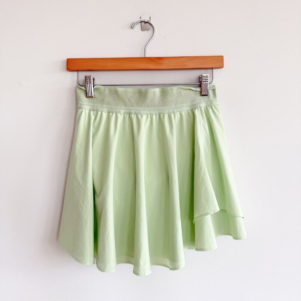 Lululemon Court Rival High Rise Long Activewear Running Skirt Kohlrabi Green 4